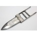 Dagger tiger scissor knife Steel Blade silver wire work sheath A 87